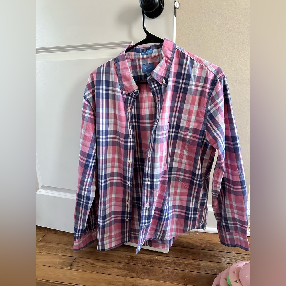 J CREW MENS SLIM UNTUCKED, size large
